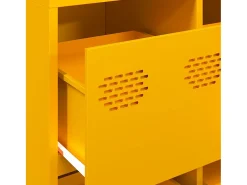 Aparador acero laminado en frío amarillo mostaza 135x39x103,5cm