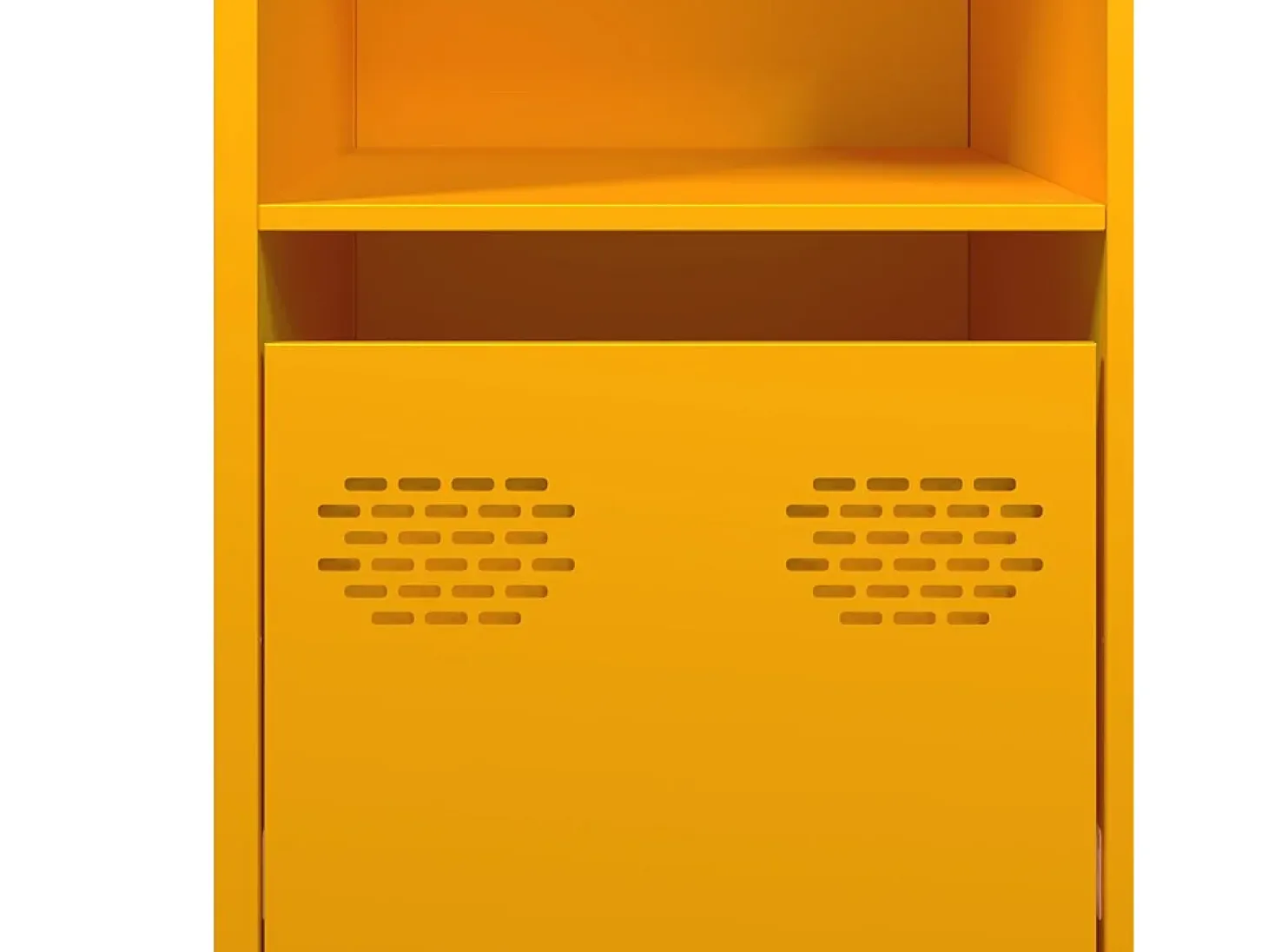 Aparador acero laminado en frío amarillo mostaza 135x39x73,5 cm
