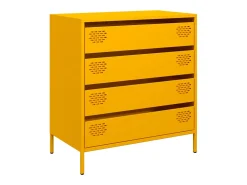 Aparador acero laminado en frío amarillo mostaza 68x39x73,5 cm