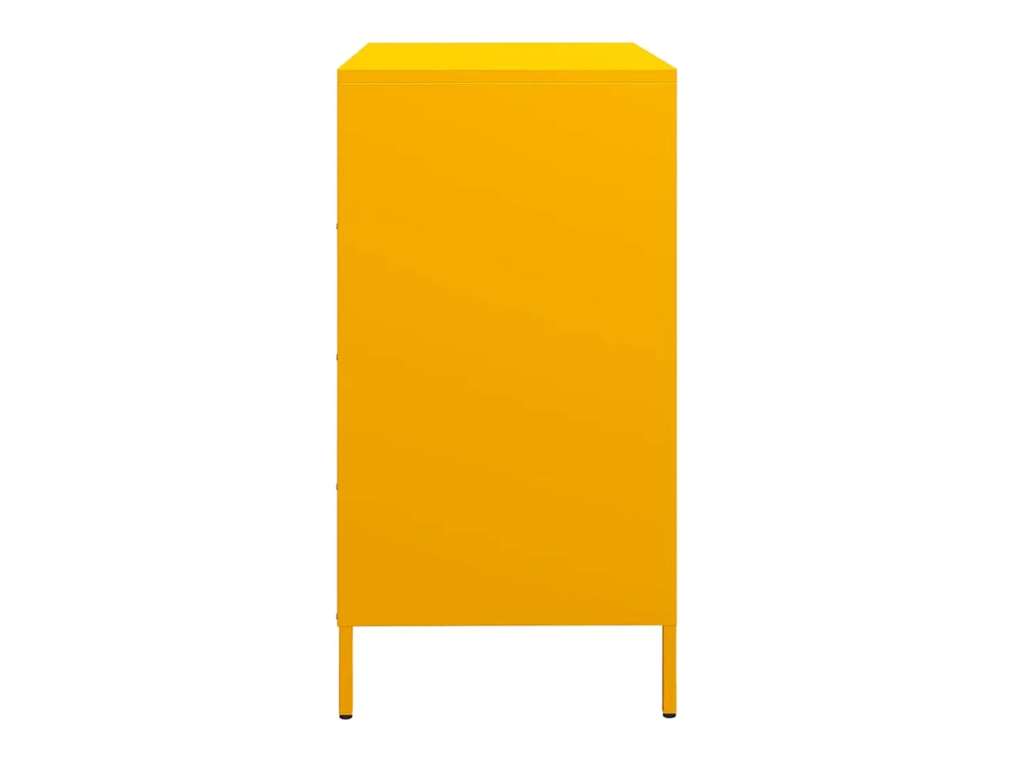 Aparador acero laminado en frío amarillo mostaza 68x39x73,5 cm