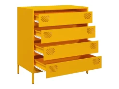 Aparador acero laminado en frío amarillo mostaza 68x39x73,5 cm