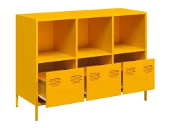 Aparador acero laminado frío amarillo mostaza 101,5x39x73,5 cm