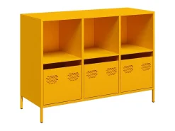 Aparador acero laminado frío amarillo mostaza 101,5x39x73,5 cm