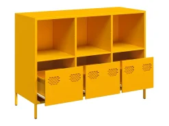 Aparador acero laminado frío amarillo mostaza 101,5x39x73,5 cm