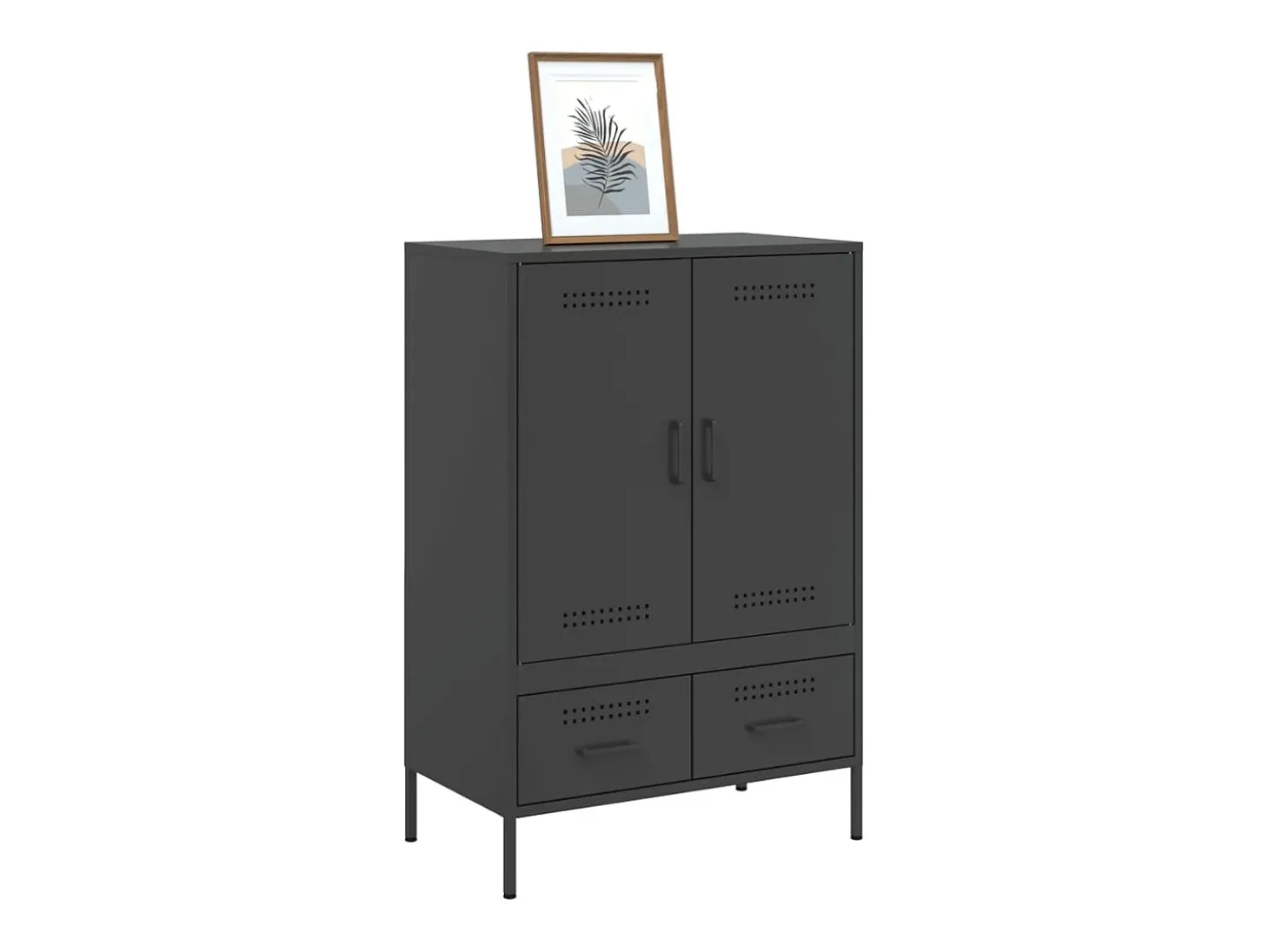 Aparador acero negro 68x39x101,5 cm