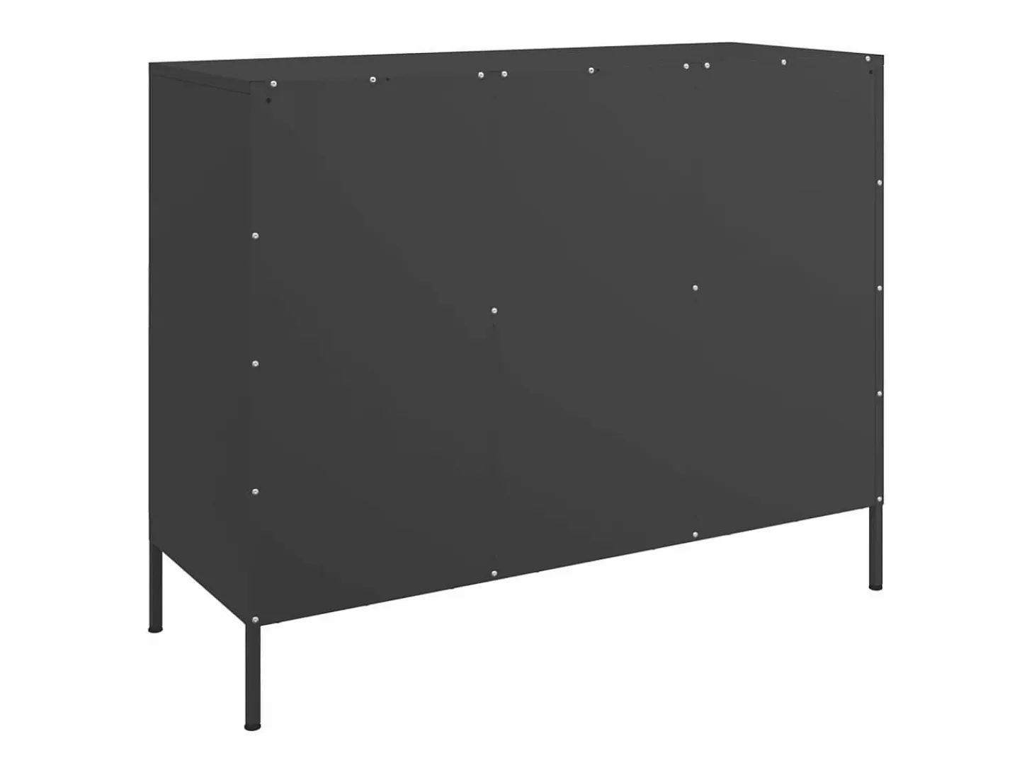 Aparador acero negro 100,5x39x79 cm