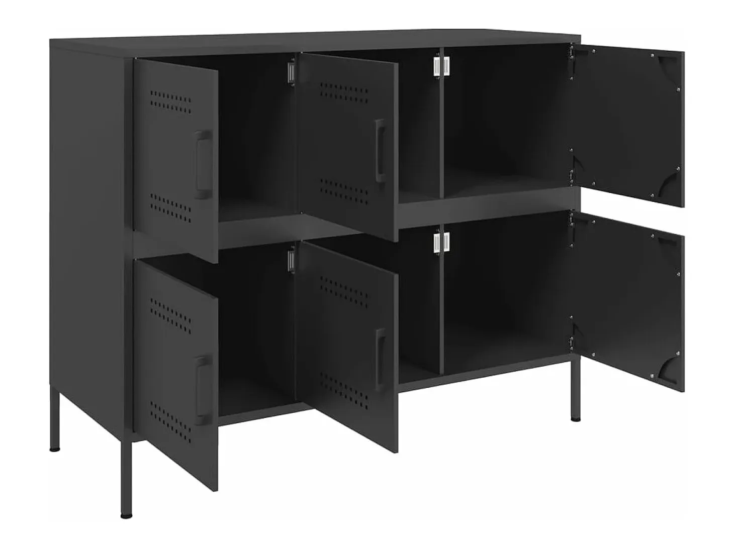 Aparador acero negro 100,5x39x79 cm