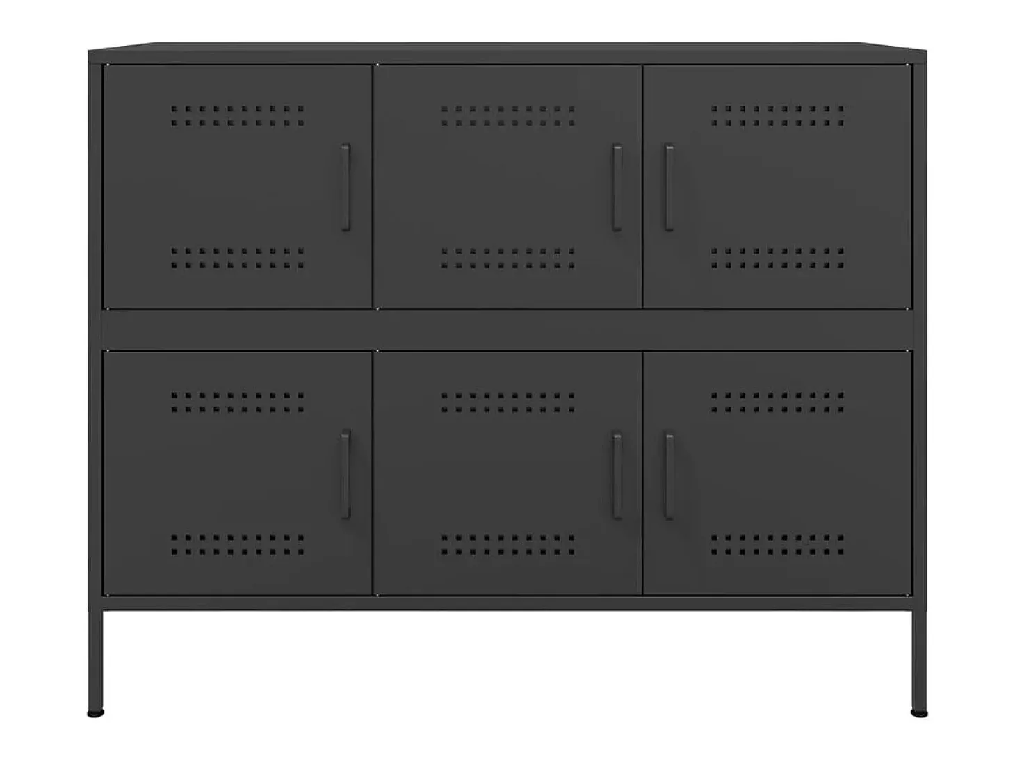 Aparador acero negro 100,5x39x79 cm