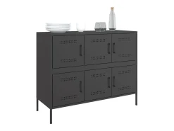Aparador acero negro 100,5x39x79 cm