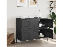 Aparador acero negro 100,5x39x79 cm