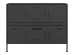 Aparador acero negro 100,5x39x79 cm