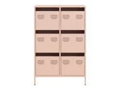 Aparador acero rosa 68x39x101,5 cm