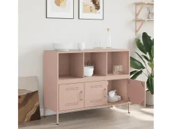 Aparador acero rosa 100,5x39x79 cm