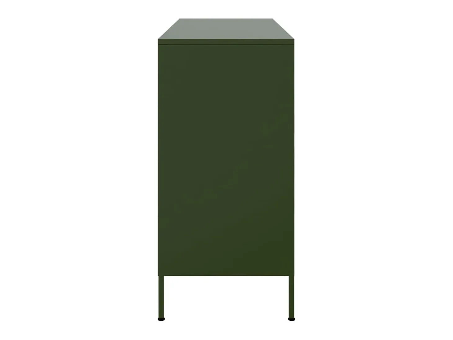 Aparador acero verde oliva 100,5x39x79 cm