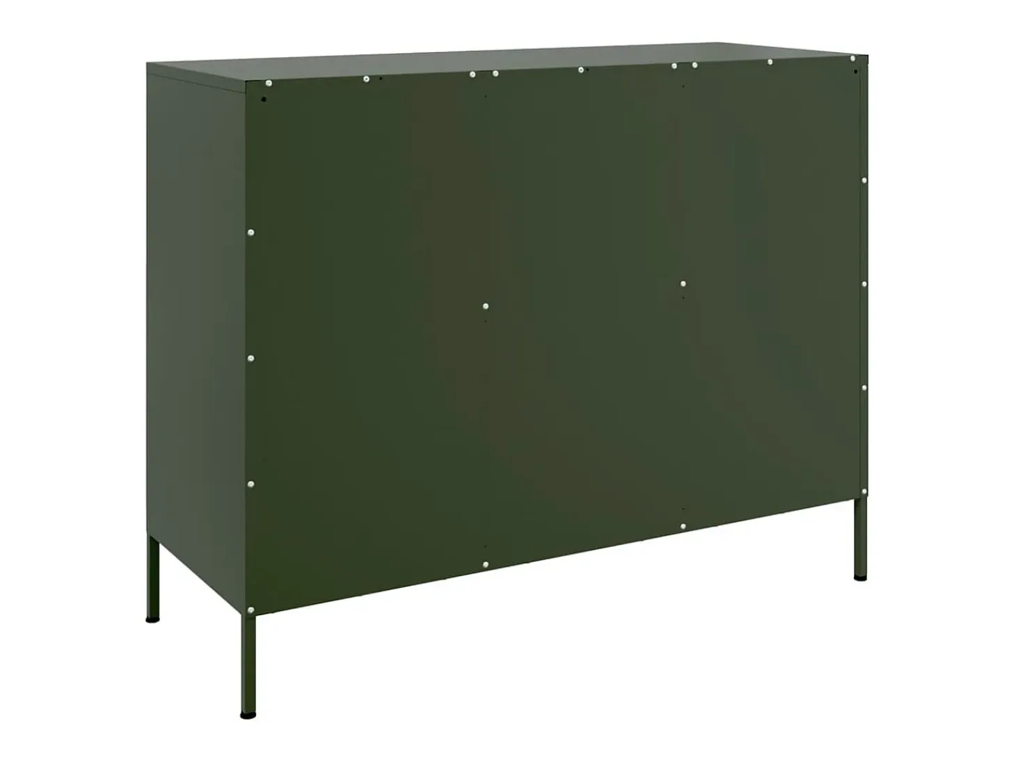 Aparador acero verde oliva 100,5x39x79 cm