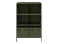 Aparador acero verde oliva 68x39x103,5 cm