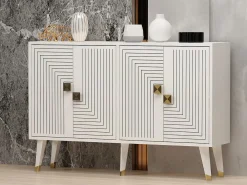 Aparador Ahart Blanco dorado120x30x80 cm