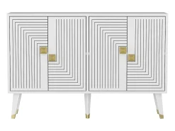 Aparador Ahart Blanco dorado120x30x80 cm