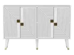Aparador Ahart Blanco dorado120x30x80 cm