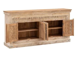 Aparador Alambia 180 cm 4 puertas mango blanqueado