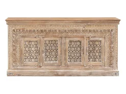 Aparador Alambia 180 cm 4 puertas mango blanqueado