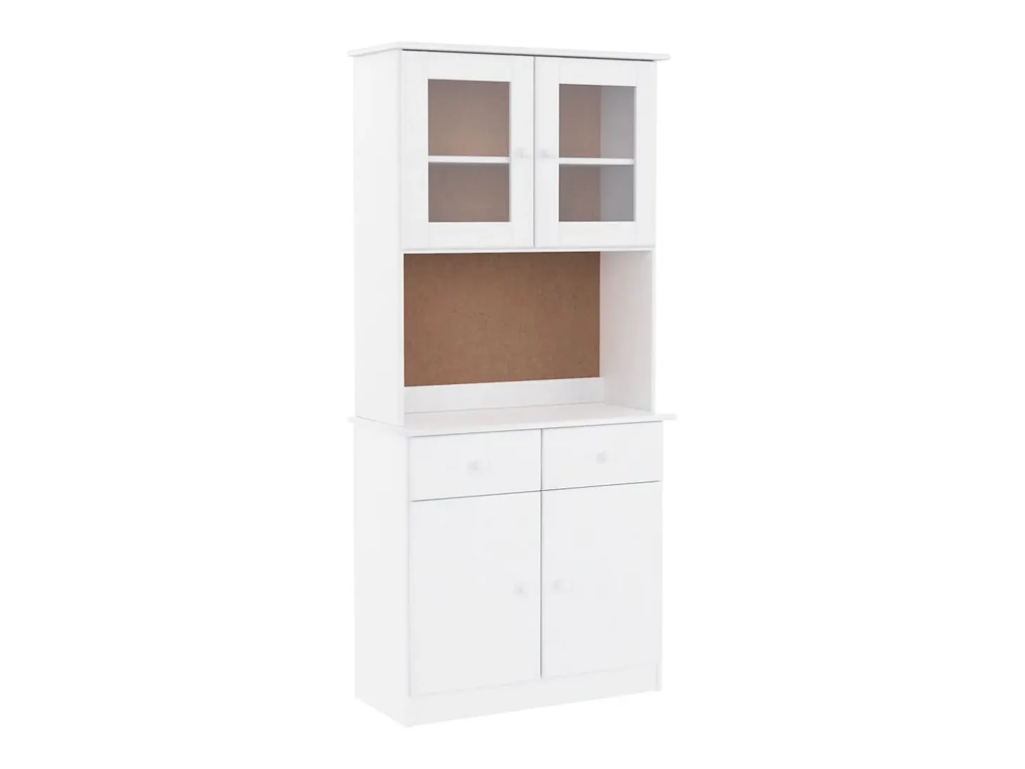 Aparador ALTA blanco 77x35x165 cm madera maciza de pino