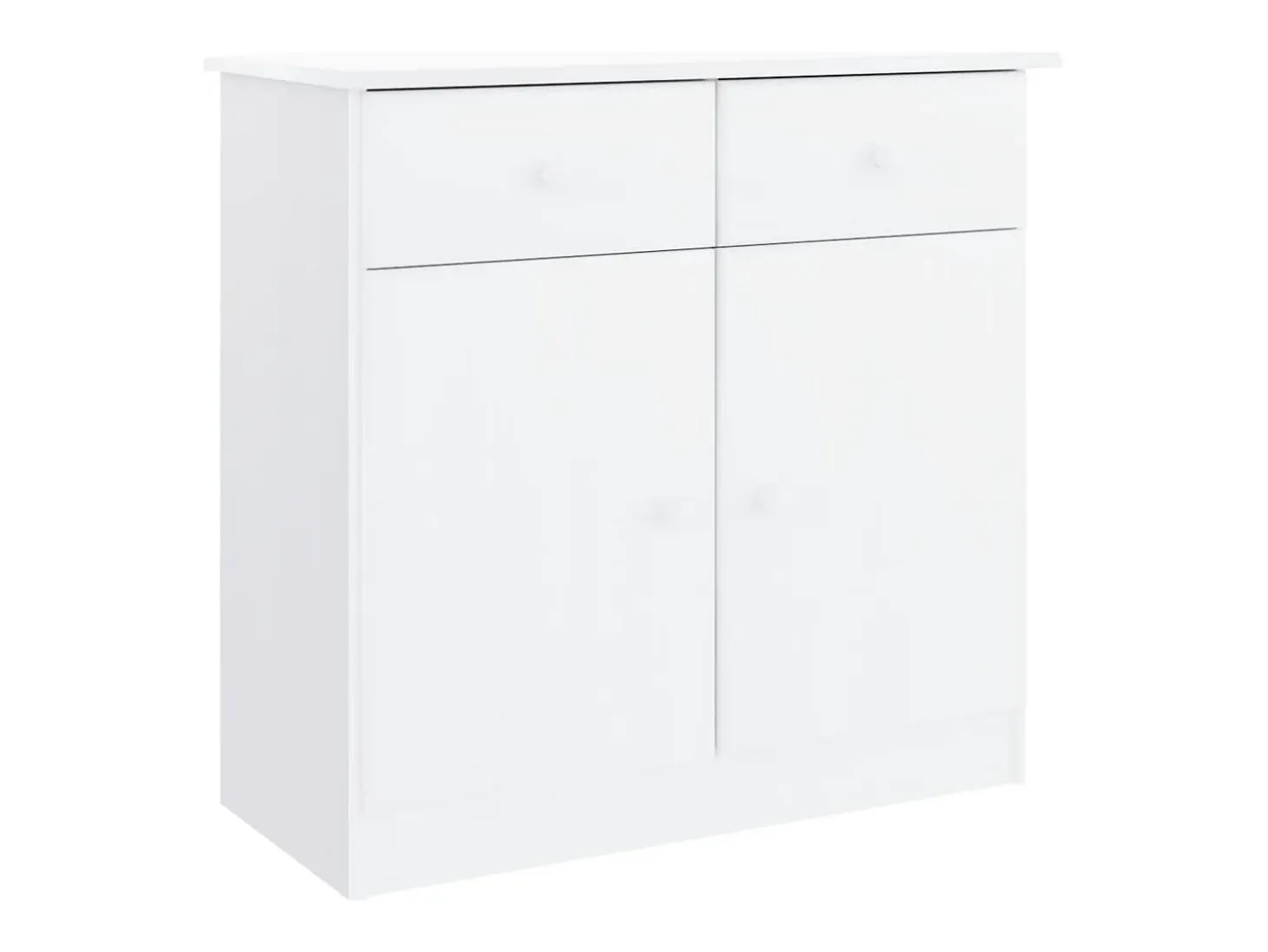 Aparador ALTA blanco 77x35x165 cm madera maciza de pino
