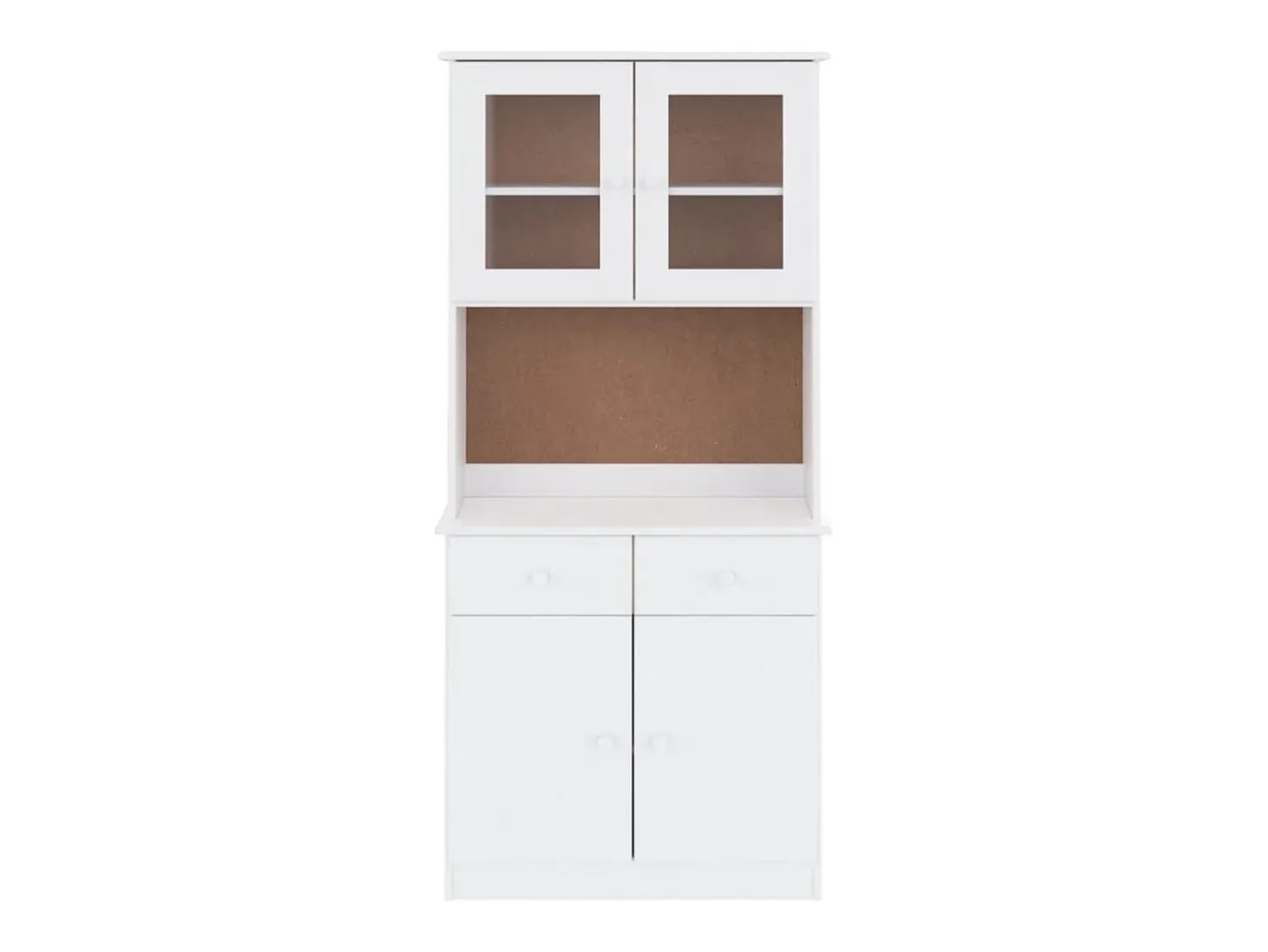 Aparador ALTA blanco 77x35x165 cm madera maciza de pino