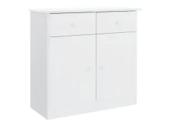 Aparador ALTA blanco 77x35x73 cm madera maciza de pino