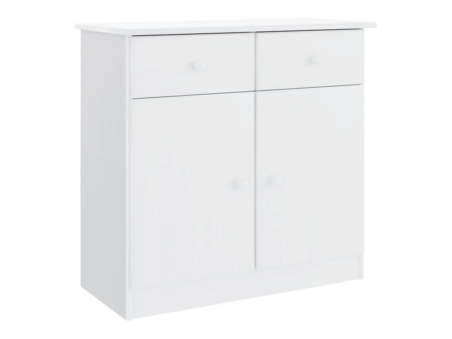 Aparador ALTA blanco 77x35x73 cm madera maciza de pino