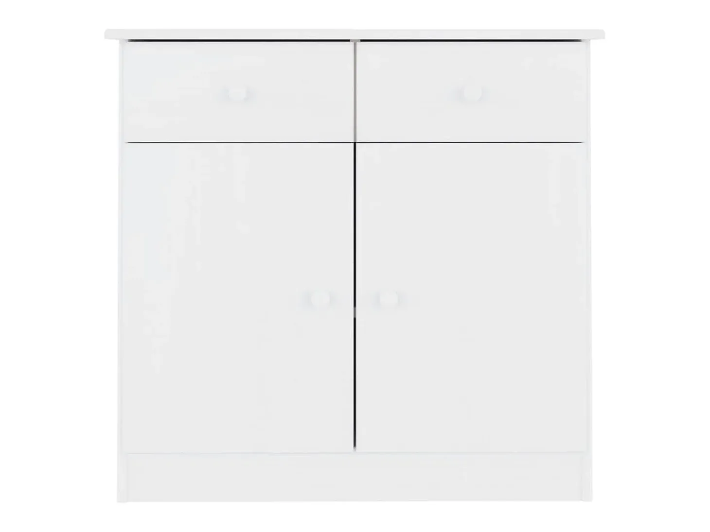 Aparador ALTA blanco 77x35x73 cm madera maciza de pino