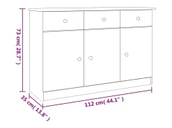 Aparador ALTA madera maciza de pino 112x35x73 cm