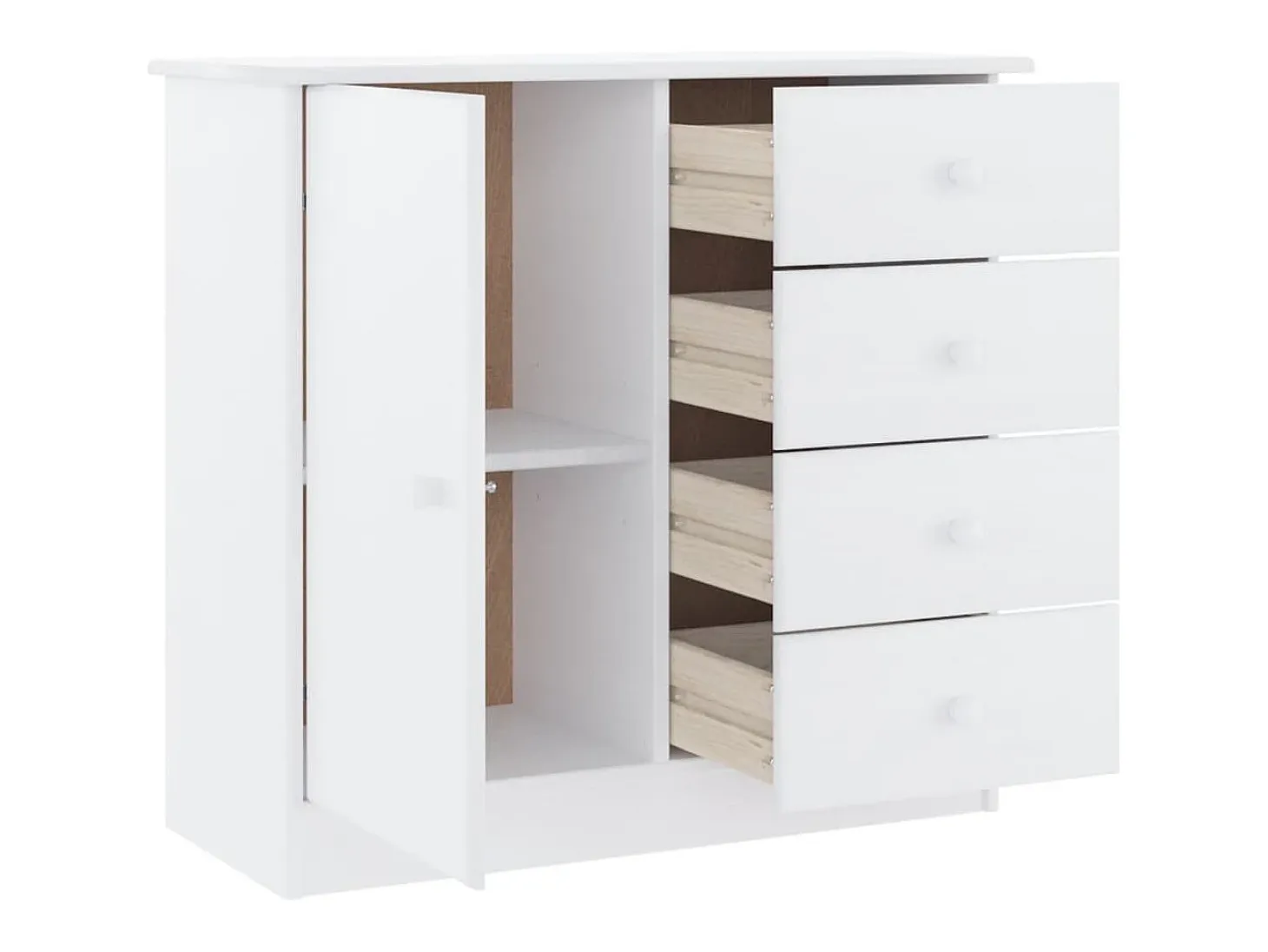 Aparador ALTA madera maciza de pino blanco 77x35x73 cm
