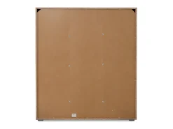 Aparador alto 3 puertas, 4 cajones y 5 baldas acabado roble - 116 cm