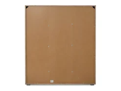 Aparador alto 3 puertas, 4 cajones y 5 baldas acabado roble - 116 cm
