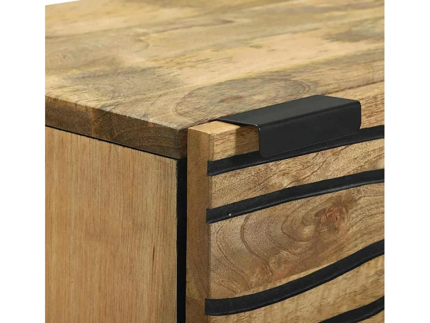Aparador alto - 40x33,5x110 cm en madera maciza de mango
