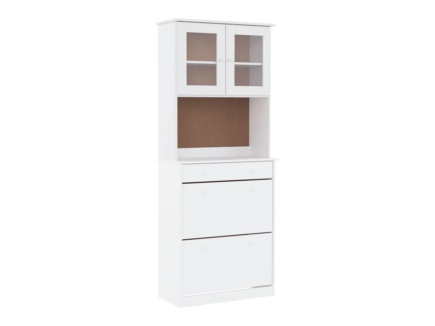 Aparador alto ALTA madera maciza de pino blanco 77x35x188 cm ES39509