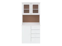 Aparador alto ALTA madera maciza de pino blanco 77x35x165 cm ES64812