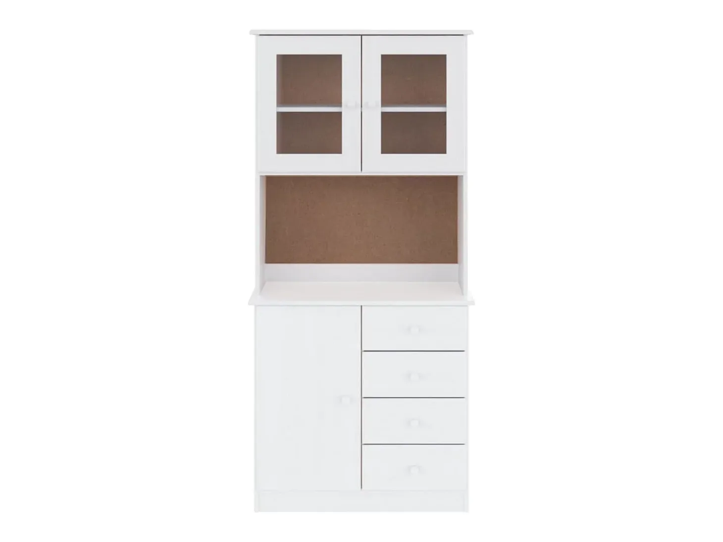 Aparador alto ALTA madera maciza de pino blanco 77x35x165 cm ES64812