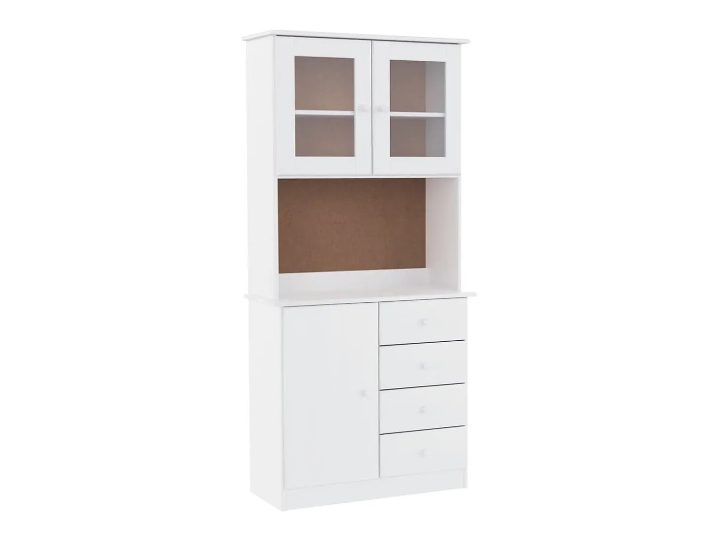 Aparador alto ALTA madera maciza de pino blanco 77x35x165 cm ES64812