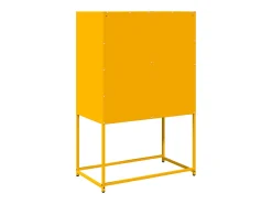 Aparador alto amarillo mostaza 68x39x107 cm acero