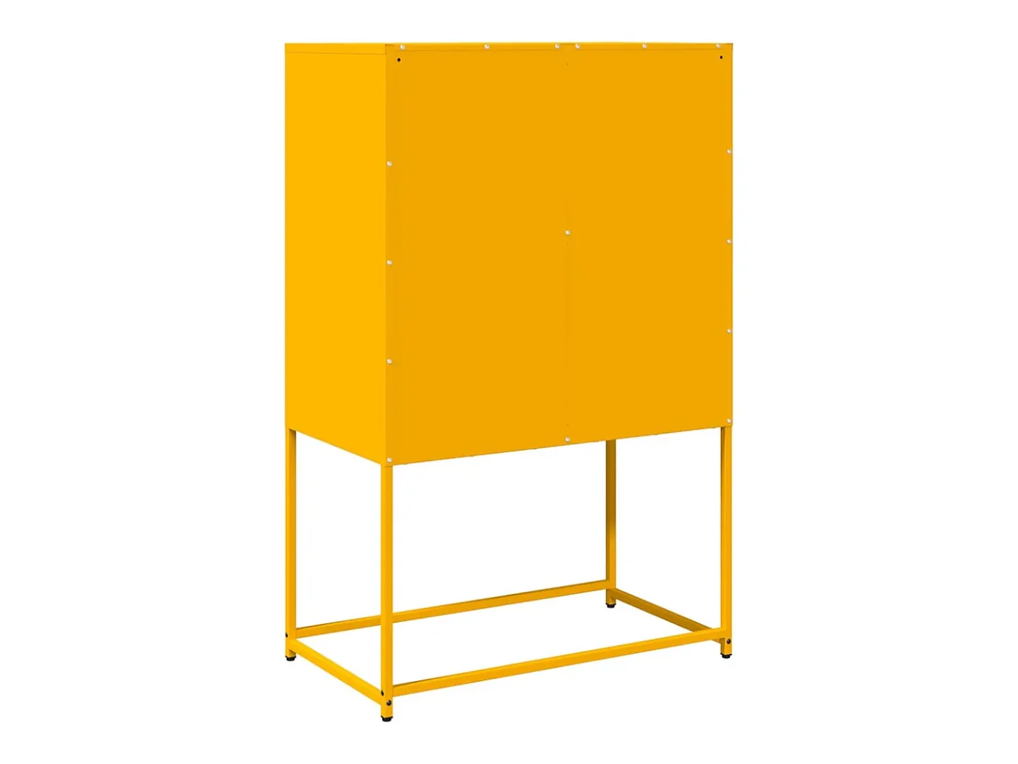 Aparador alto amarillo mostaza 68x39x107 cm acero