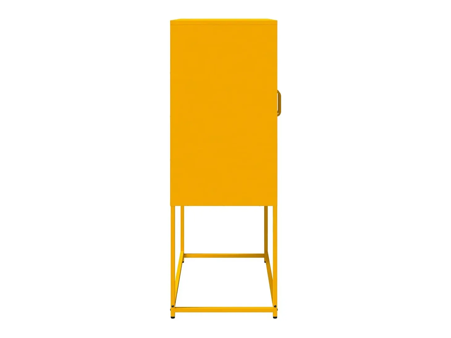 Aparador alto amarillo mostaza 68x39x107 cm acero