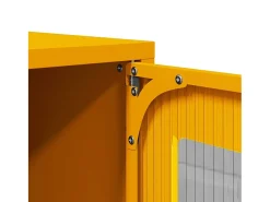 Aparador alto amarillo mostaza 68x39x107 cm acero