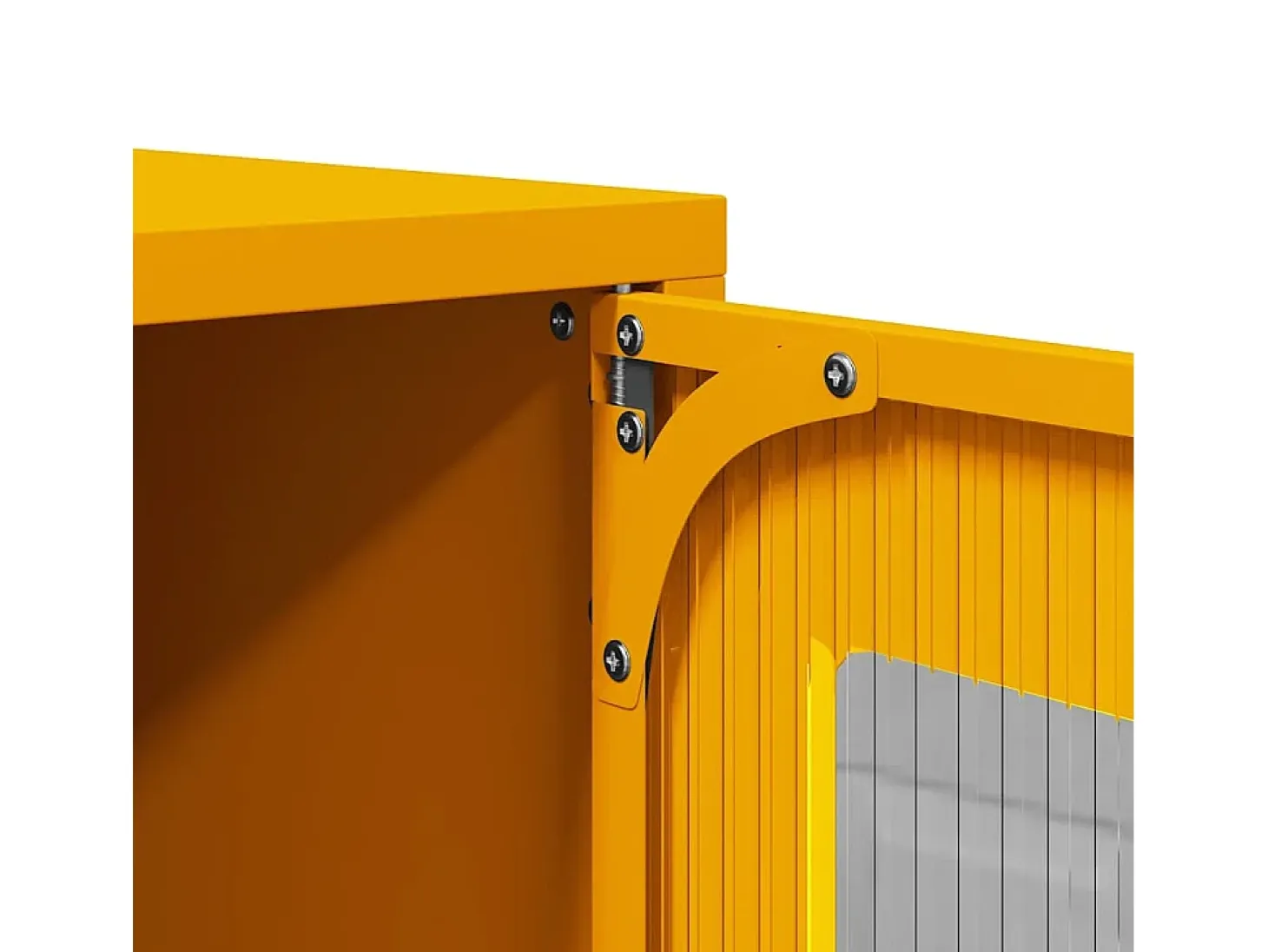 Aparador alto amarillo mostaza 68x39x107 cm acero