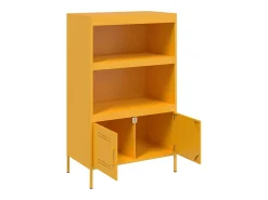 Aparador alto amarillo mostaza 68x39x113 cm acero