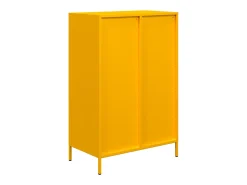 Aparador alto amarillo mostaza 68x39x101,5 cm acero