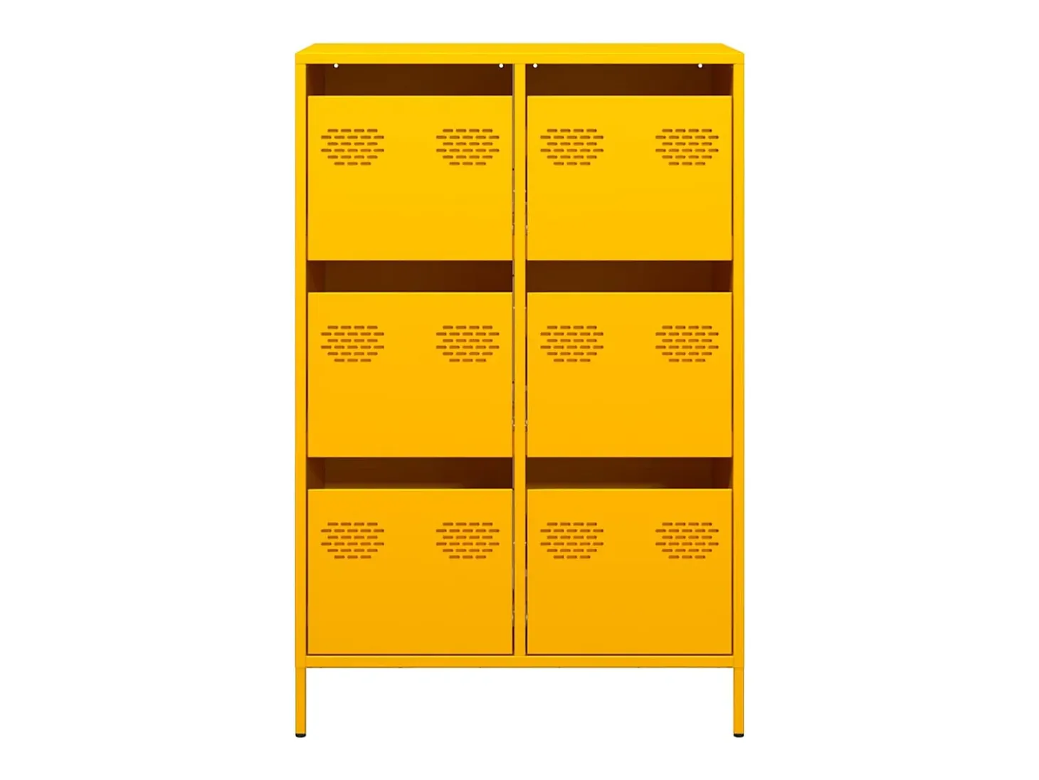 Aparador alto amarillo mostaza 68x39x101,5 cm acero