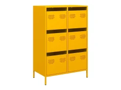Aparador alto amarillo mostaza 68x39x101,5 cm acero