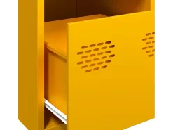 Aparador alto amarillo mostaza 39x35x103,5 cm acero